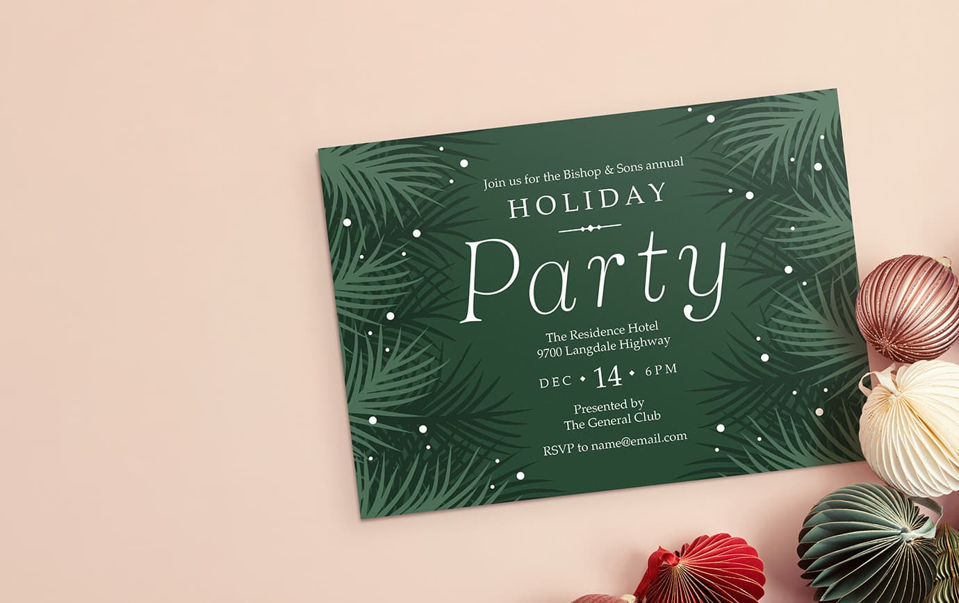 Holiday party invitations
