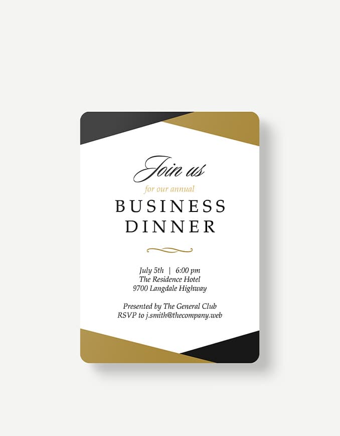 Business invitations