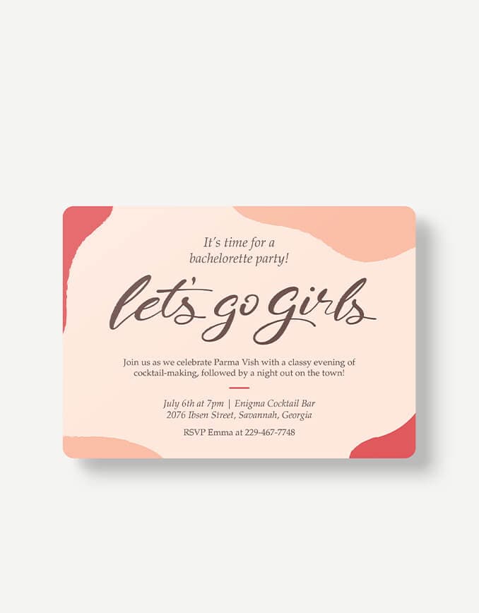Bachelorette party invitations