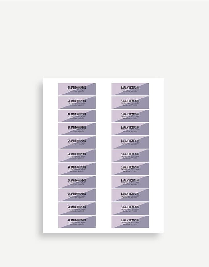 Same-day return address labels