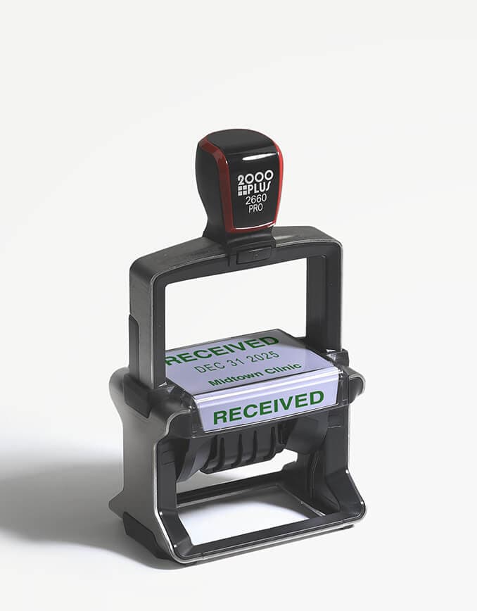 Self-inking date stamps