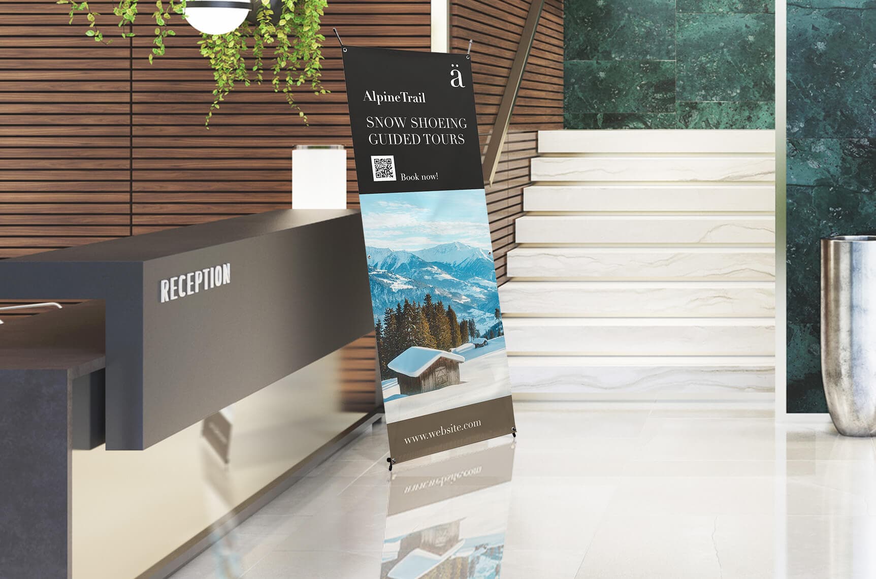 Matte polypropylene indoor banners