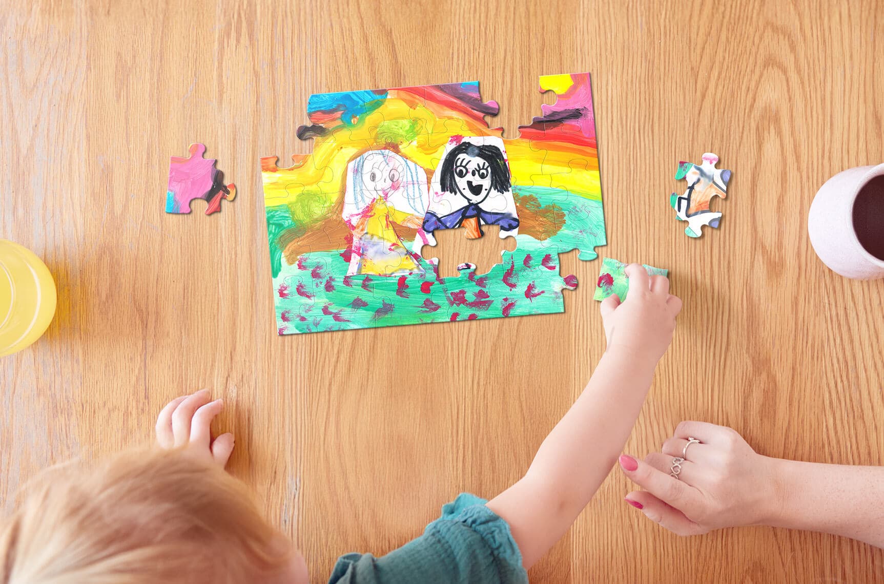 Make their art a family game.
