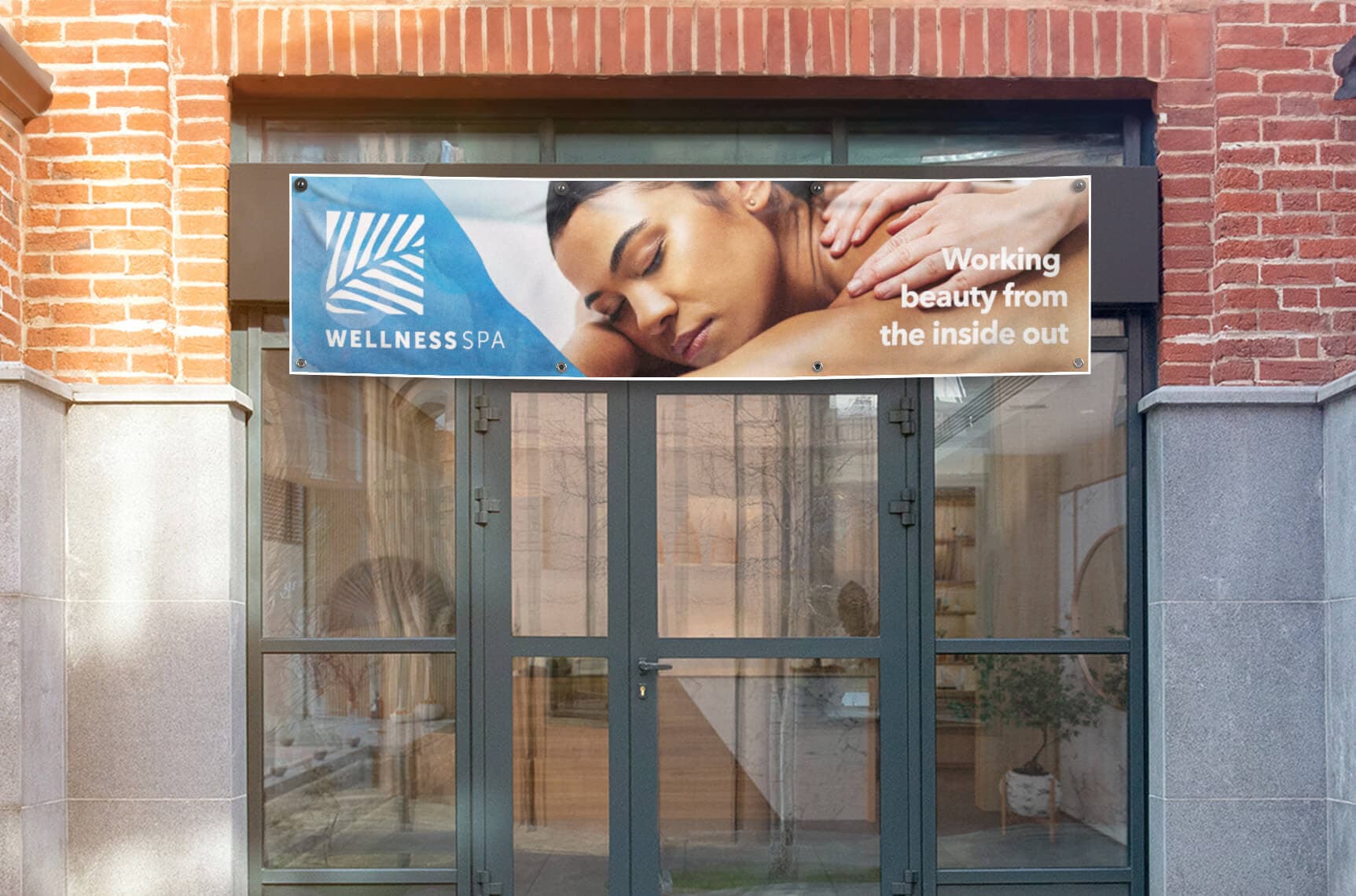 Large banner with 8 grommets